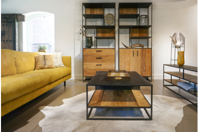 STEEL Coffee Table met 2 lades 120 x 75 x 40 cm
120 x 75 x 40 cm