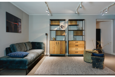 STEEL Open Kast met 2 deuren 90 x 40 x 210 cm 
90 x 40 x 210 cm 