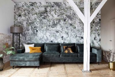 Indian Pashmina 4-zits armleuning rechts + longchair 95 armleuning links (387x170x100cm)