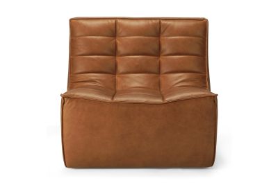 ETHNICRAFT N701 SOFA-1 SEATER-OLD SADDLE 80x91x76