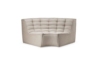 ETHNICRAFT N701 SOFA-ROUND CORNER-BEIGE 120
