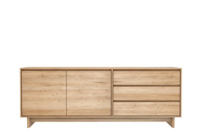 ETHNICRAFT OAK WAVE SIDEBOARD 2DOORS-3 DRAWERS 
