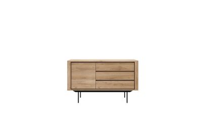 ETHNICRAFT OAK SHADOW SIDEBOARD 1 DOOR-3 DRAWERS