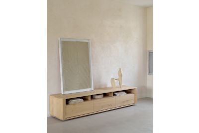 ETHNICRAFT OAK SHADOW TV CUPBOARD - 3 DRAWERS 210x46x42 51376