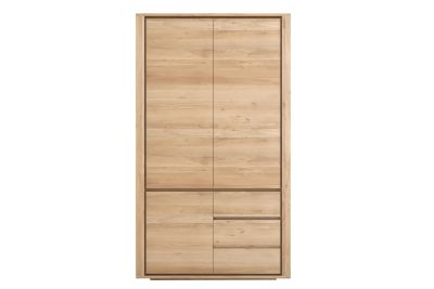 ETHNICRAFT OAK SHADOW DRESSER-3 DOORS & 2 DRAWERS