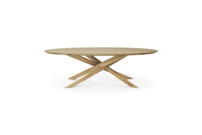 ETHNICRAFT OAK MIKADO OVAL COFFEE TABLE 143x67x42