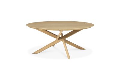 ETHNICRAFT OAK MIKADO ROUND COFFEE TABLE 100x100