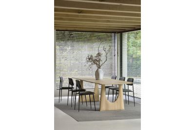 ETHNICRAFT OAK GEOMETRIC DINING TABLE 250x100x76 55013