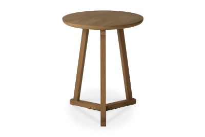 ETHNICRAFT TEAK TRIPOD SIDE TABLE 46x46x56