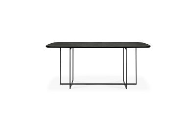 ETHNICRAFT BLACK OAK ARC DINING TABLE 200x100x76