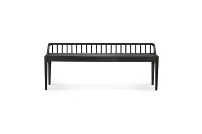 ETHNICRAFT BLACK OAK SPINDLE BENCH 150x35x60