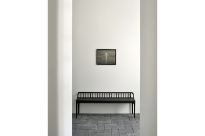 ETHNICRAFT BLACK OAK SPINDLE BENCH 150x35x60 51234