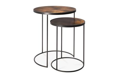 ETHNICRAFT NESTING SIDE TABLE SET OF 2 - BRONZE 