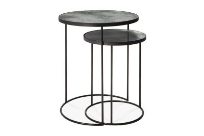 ETHNICRAFT NESTING SIDE TABLE SET OF 2 - CLEAR 