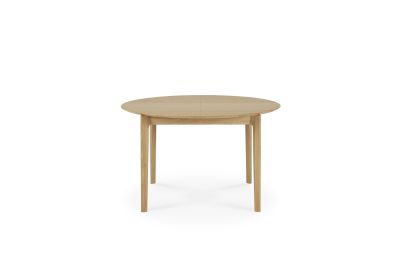 ETHNICRAFT OAK BOK ROND UITSCHUIFTAFEL 129-179x129