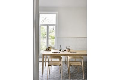 ETHNICRAFT OAK BOK DINING CHAIR LACQUERED 50x54x76 50073