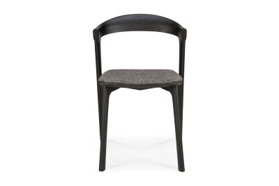 ETHNICRAFT BLACK OAK BOK DINING CHAIR - GREY 