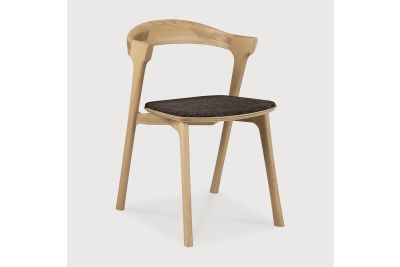 ETHNICRAFT OAK BOK DINING CHAIR - DARK BROWN 