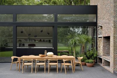 ETHNICRAFT TEAK BOK OUTDOOR DINING TABLE 300x110x76 10272