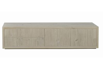 ETV092  TV-opzet PUUR/DUNE 3drs 1la 1klep op plint (45x220x40 cm)