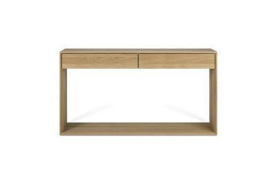 ETHNICRAFT OAK NORDIC CONSOLE 2 DRAWERS 160x40x85