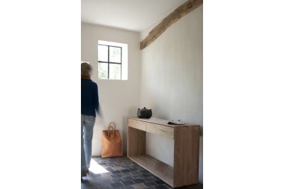 ETHNICRAFT OAK NORDIC CONSOLE 2 DRAWERS 120x40x85