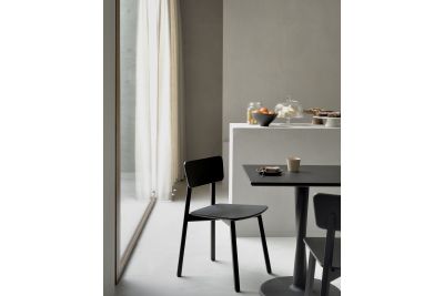 ETHNICRAFT BLACK OAK CASALE DINING CHAIR 46x52x79 - GEVERNIST 50673