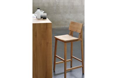 ETHNICRAFT OAK N4 BAR STOOL - GEVERNIST 48x50x110