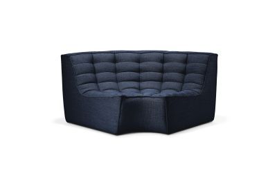 ETHNICRAFT N701 SOFA-ROUND CORNER-GRAPHITE 120
