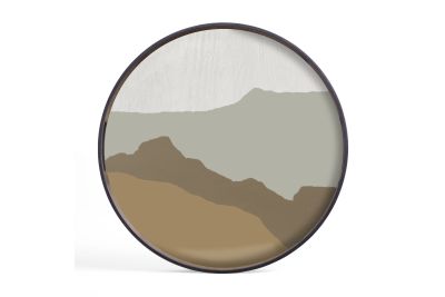 ETHNICRAFT WABI SABI TRAY - GLASS - SAND - 48x48x4