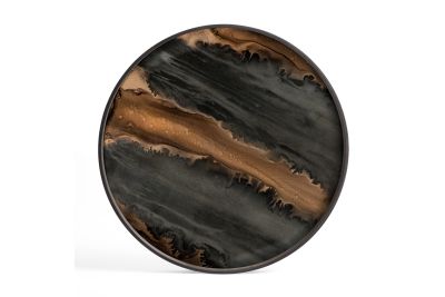 ETHNICRAFT ORGANIC TRAY- GLASS - BRONZE -L 61x61x4