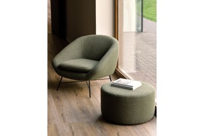 ETHNICRAFT BARROW POEF | PINE GREEN | 60D/60B/35H CM | 20147