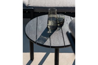 QUATRO OUTDOOR BIJZETTAFEL | TEAK ZWART | 59X59X38 CM | 10266
