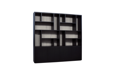 EBK099	 Vakkenkast eiken rustiek PUUR/DUNE 4drs 15vaks / kast 2delen 230x241x40