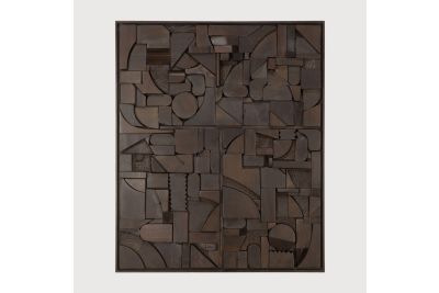 ETHNICRAFT | BRICKS WALL ART DARK BROWN | 60X50 
