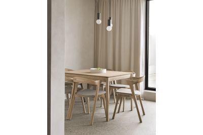 ETHNICRAFT OAK BOK DINING CHAIR - WARM GREY 51486