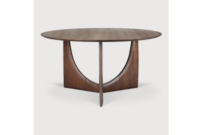 ETHNICRAFT TEAK GEOMETRIC DINING TABLE ROUND