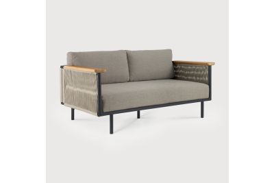 Corbey outdoor sofa - aluminium-black-Silt fabric