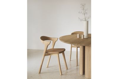 ETHNICRAFT OAK BOK DINING CHAIR - SIENNA LEATHER 51483