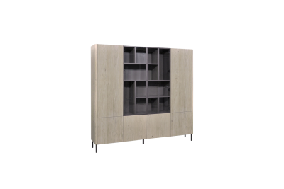  Glaskast eiken MILANO 6drs eiken EGK169