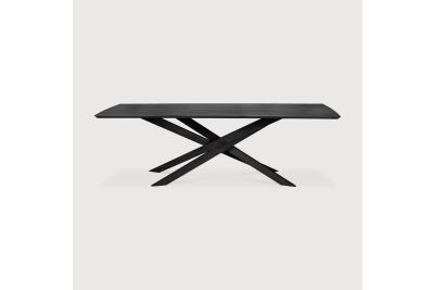 MIKADO DINING TABLE - VARNISHED OAK - BLACK