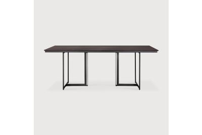TACET DINING TABLE - VARNISHED TEAK - DARK BROWN