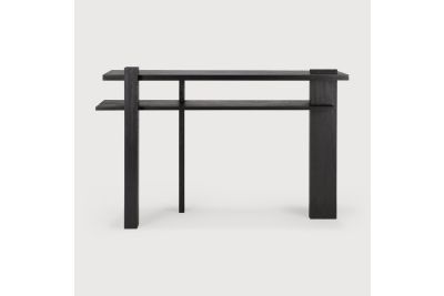 ABSTRACT CONSOLE - VARNISHED TEAK - BLACK 