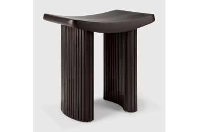 ROLLER MAX STOOL - VARNISHED MAHOGANY - DARK BROWN