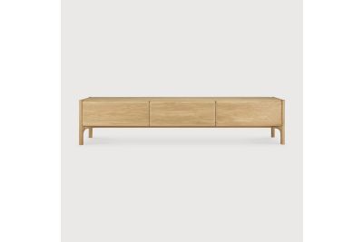 PI TV CUPBOARD - OAK - 1 FLIP-DOWN DOOR - 2 DRAWER