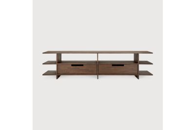 KABUKI TV CUPBOARD - VARNISHED TEAK - BROWN