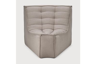 N701 MODULAR SOFA - ECRU ECO FABRIC - 45° ROUND 