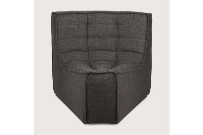 ETHNICRAFT N701 SOFA-ROUND CORNER-DARK GREY - 45° 