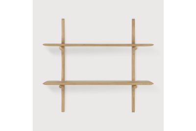 PI WALL SHELF - OAK - 2 SHELVES 100 x 35 x 91
