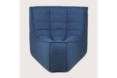 ETHNICRAFT N701 SOFA-ROUND CORNER-BLUE - 45° ROUND